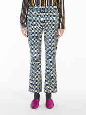 プリント サテン パンツ