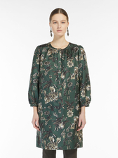 ピュア シルク ツイル プリント ドレス