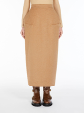 ピュア キャメル ロングスカート