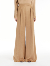 ピュア キャメル ワイド パンツ