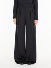 ピュア キャメル ワイド パンツ