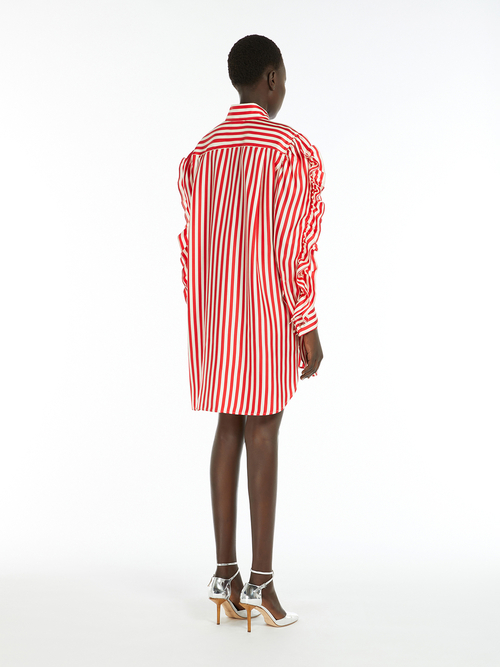 ピュア シルク シャツ ドレス 詳細画像 バニラ／レッド 2