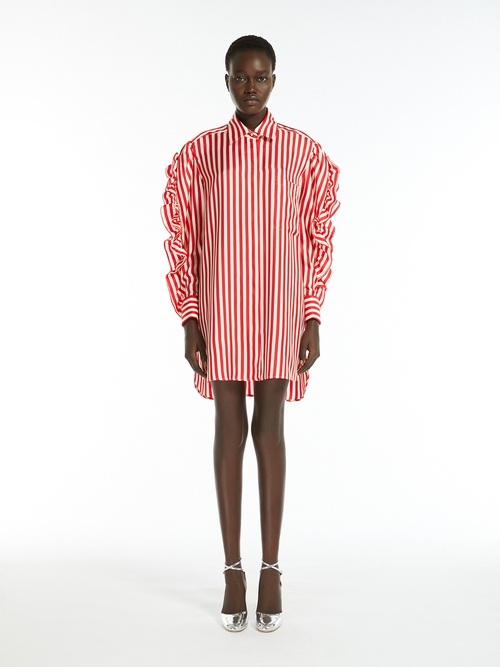 ピュア シルク シャツ ドレス