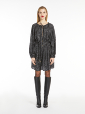 ピュア シルク ツイル ショート ドレス