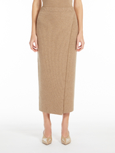 ウール カシミヤ ストレート スカート