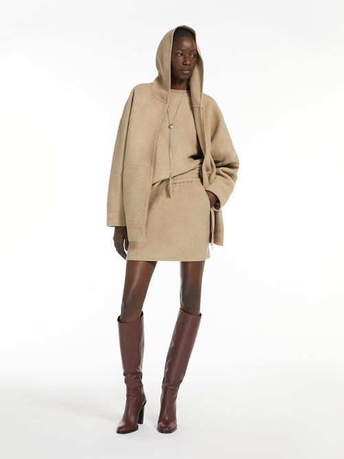 ウール カシミヤ オーバーサイズ フーディー 詳細画像 ヘーゼルナッツブラウン 5