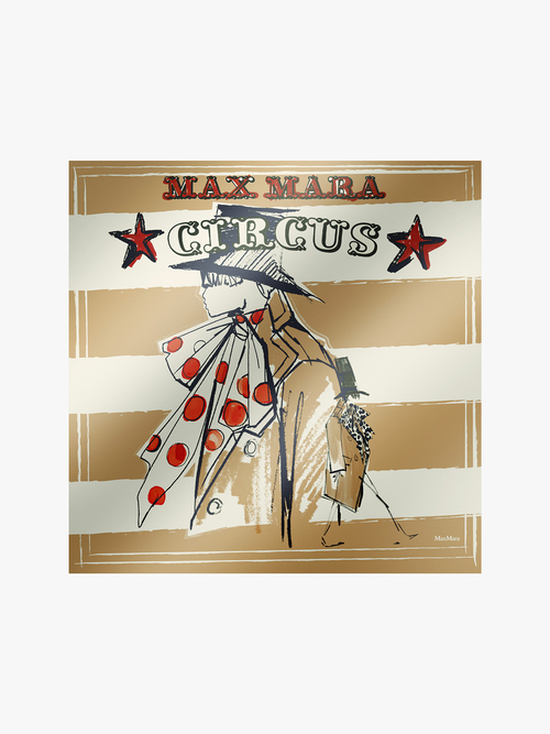 ピュア シルク プリント スカーフ