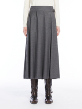 ウール フランネル プリーツ スカート