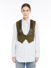 ウール ブレンド ジレ