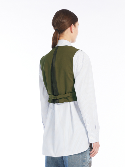 ウール ブレンド ジレ 詳細画像 カーキ 2