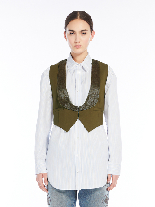 ウール ブレンド ジレ