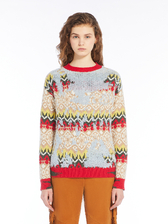 ウール ブレンド ジャカード セーター