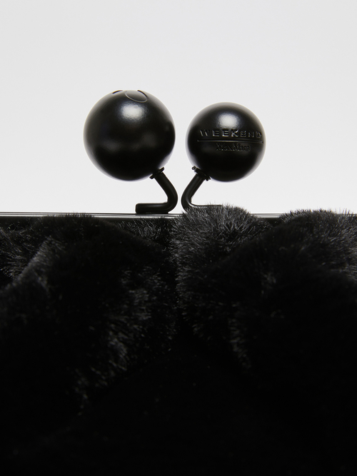 ミディアム ファーリー ファブリック パスティチーノ バッグ 詳細画像 ブラック 5