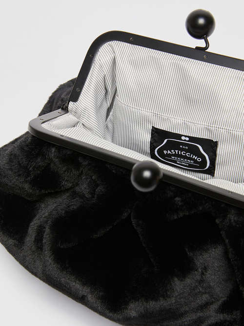 ミディアム ファーリー ファブリック パスティチーノ バッグ 詳細画像 ブラック 6