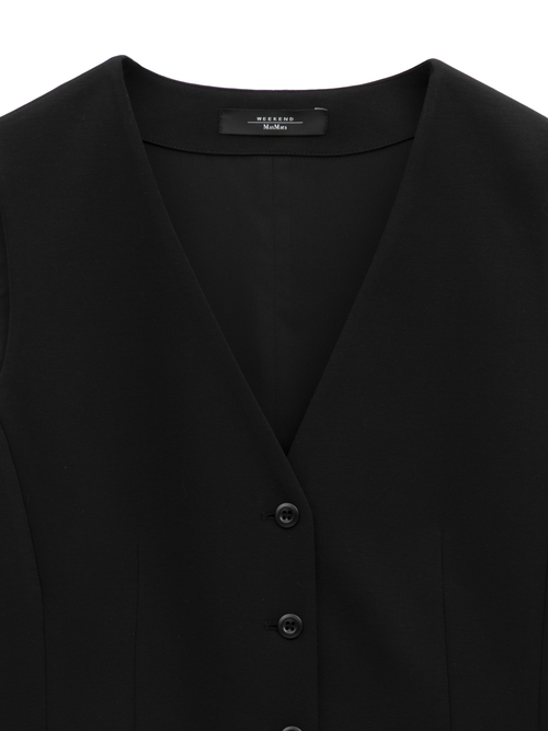 コットン ブレンド ジャージー ジレ 詳細画像 ブラック 3