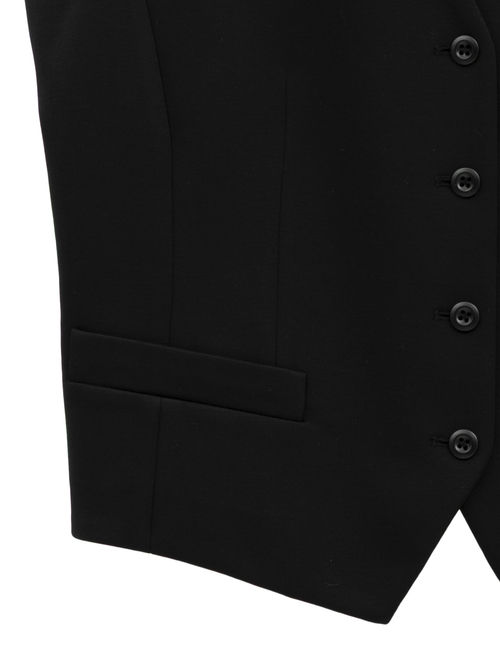 コットン ブレンド ジャージー ジレ 詳細画像 ブラック 5