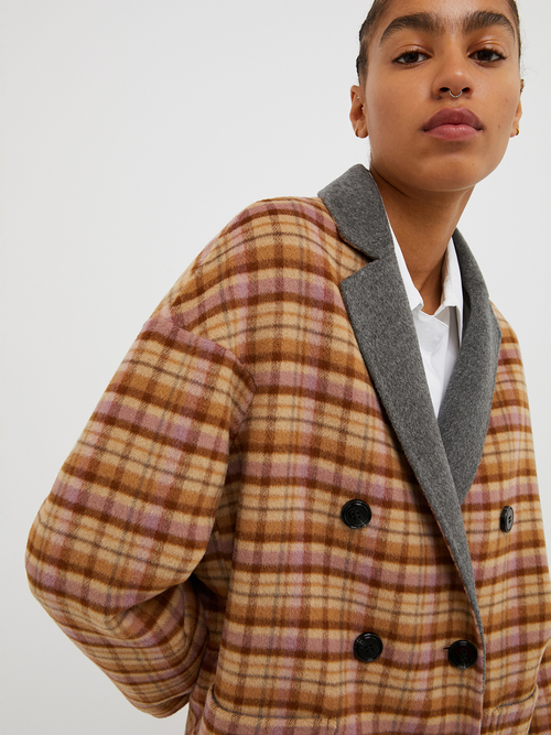  リバーシブル ダブルフェイス ウール コート 詳細画像 ベージュ 3