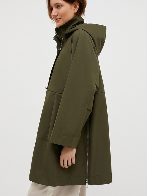  テクニカル コットン ギャバジン フーデッド コート 詳細画像 カーキ 3