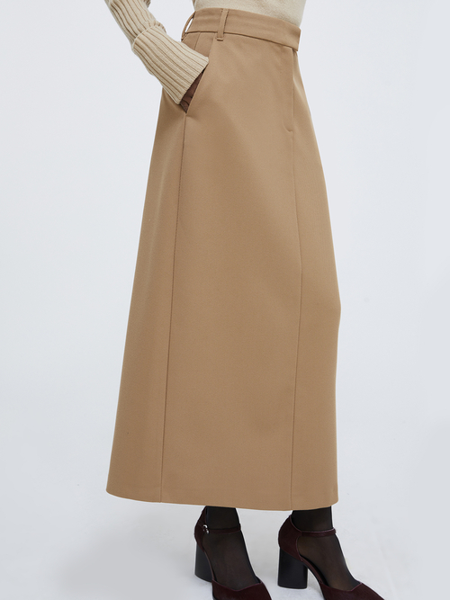  キャバリー ツイル ペンシル スカート 詳細画像 キャメル 3