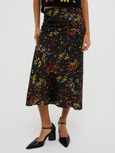  クレープデシン ミディ スカート