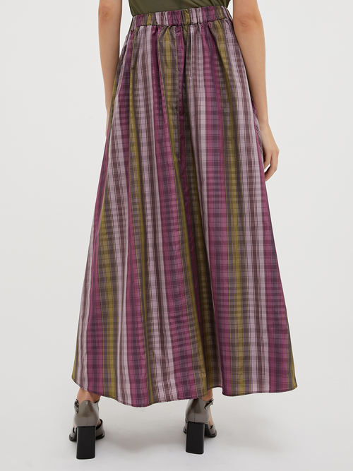  タフタ マキシ カローラ スカート 詳細画像 モーブ 2