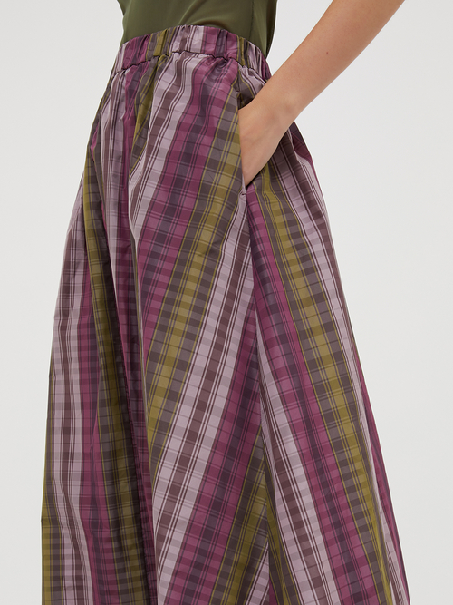  タフタ マキシ カローラ スカート 詳細画像 モーブ 3