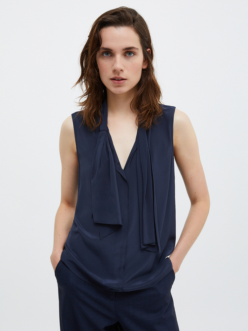  クレープデシン トップス 詳細画像 ネイビー 1