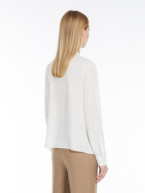 ピュア シルク ボウタイ ブラウス 詳細画像 ホワイト 2