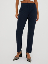  クレープ ファブリック スリム フィット パンツ