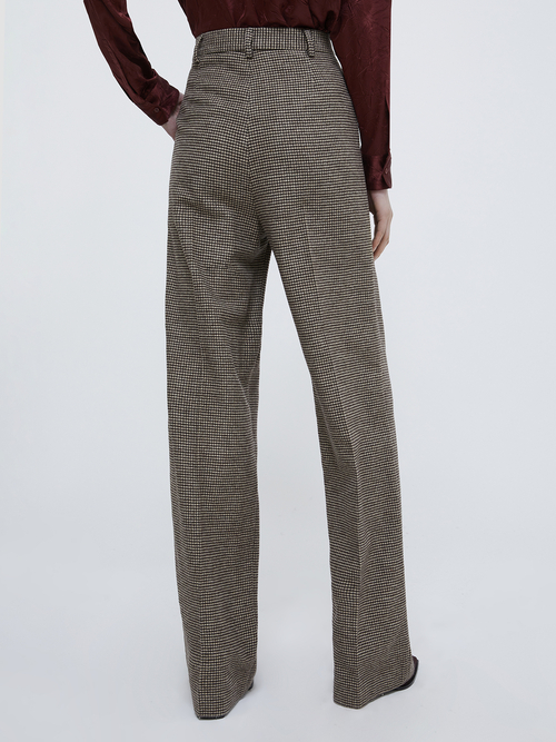  フランネル ワイド パンツ 詳細画像 ブラウン 2