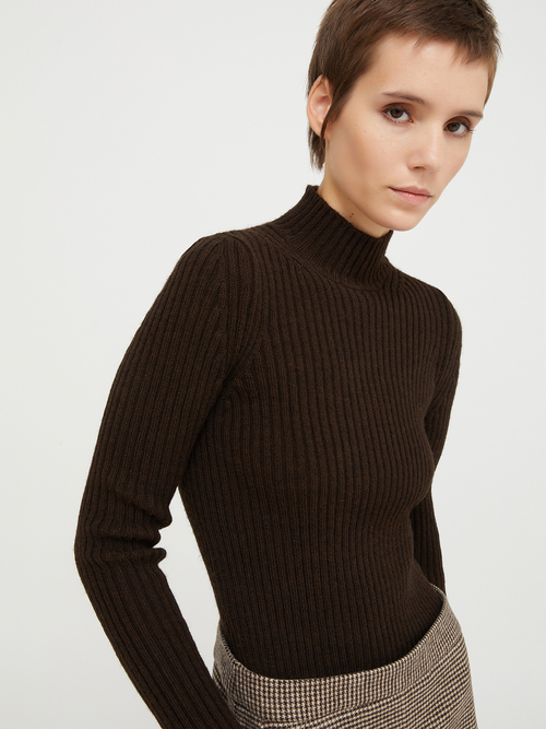  フランネル ニット ドッキングドレス 詳細画像 ブラウン 3