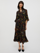  クレープデシン シャツ ドレス