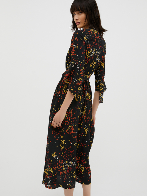  クレープデシン シャツ ドレス 詳細画像 ブラック 2