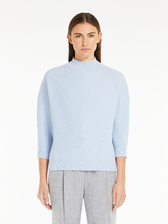 ウール カシミヤ リブニット