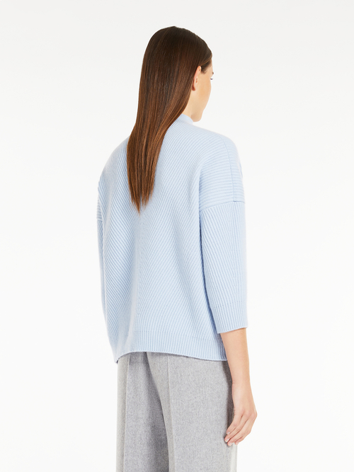 ウール カシミヤ リブニット 詳細画像 ライトブルー 2