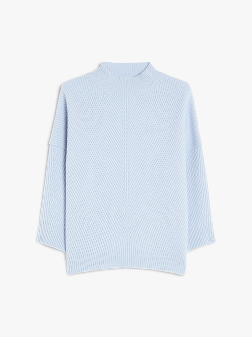 ウール カシミヤ リブニット 詳細画像 ライトブルー 3