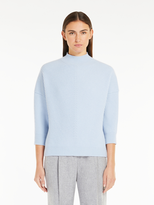 ウール カシミヤ リブニット