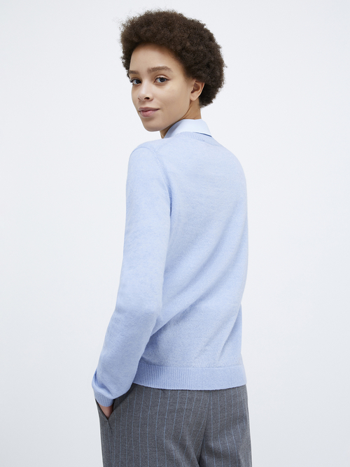  ウール アルパカ ブレンド ニット 詳細画像 ブルー 2