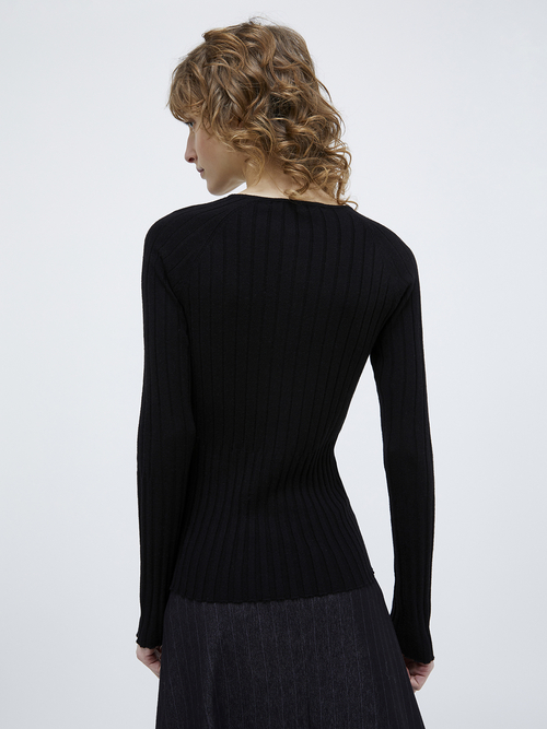  グランダッドカラー ニット 詳細画像 ブラック 2