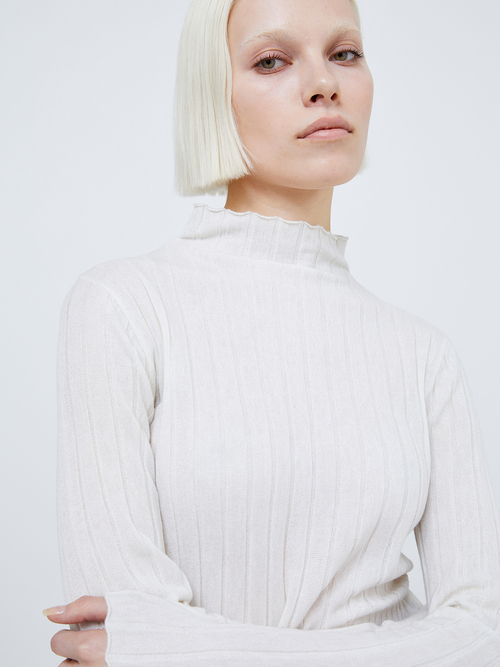  ライトウェイト ウール ブレンド セーター 詳細画像 ミルク 3