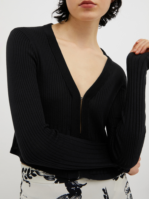  コットン モダール カーディガン 詳細画像 アイボリー 6