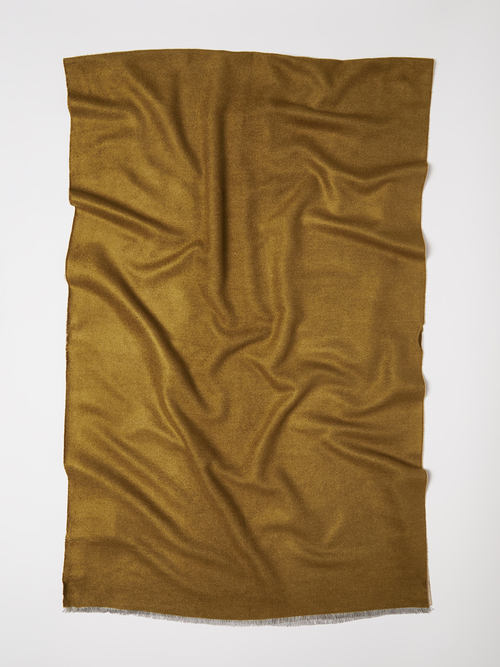  ダブルフェイス ストール 詳細画像 カーキ 3