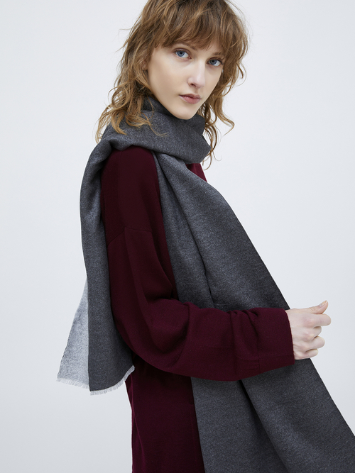  ダブルフェイス ストール 詳細画像 ミディアムグレー 3