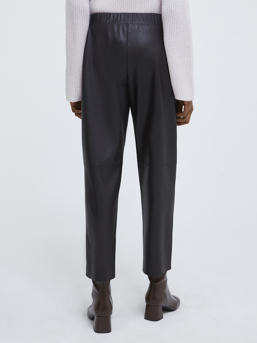  フェイクレザー ストレッチ パンツ 詳細画像 ダークブラウン 2