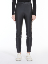 レザールック ジャージー レギンス