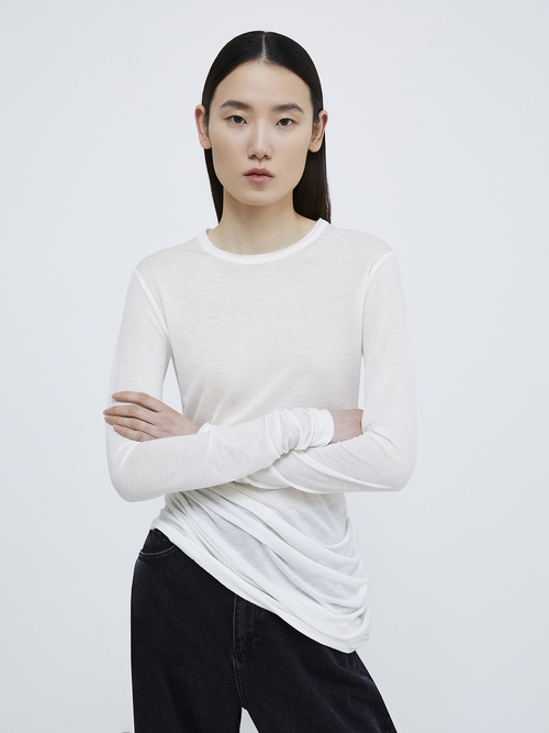  リヨセル ウール Tシャツ