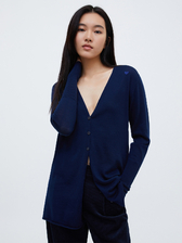 メリノウール ニットカーディガン