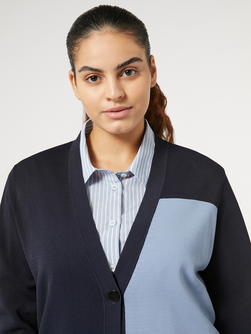 Vネック カーディガン(※ブランド独自サイズ) 詳細画像 ミッドナイトブルー 3