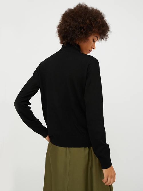 メリノウール タートル ニット 詳細画像 ブラック 2