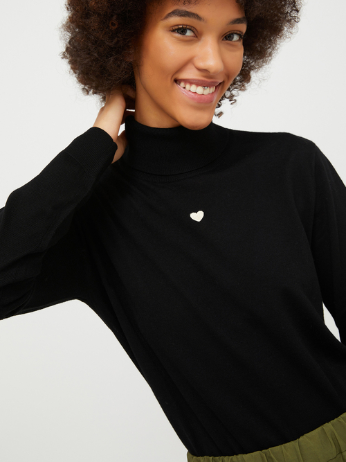 メリノウール タートル ニット 詳細画像 ブラック 3